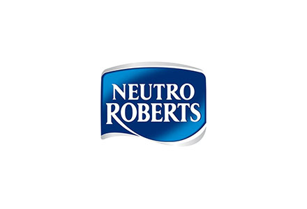Logo di Neutro Roberts su sfondo blu.