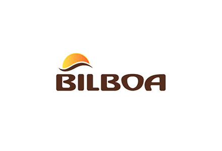 Logo di Bilboa con il nome e un sole stilizzato sopra la 'B'.