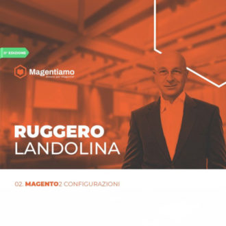 Manifesto di conferenza con nome Ruggero Landolina e dettagli su Magentiamo edizioni.